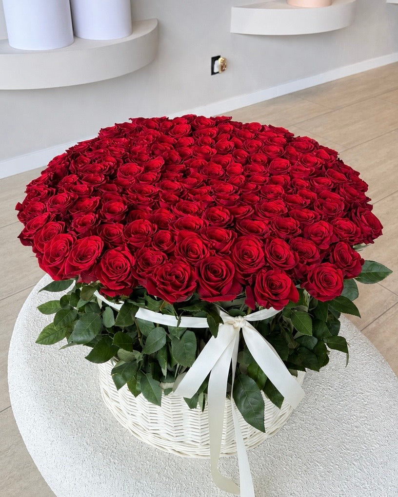 Muse Signature Red Rose Basket