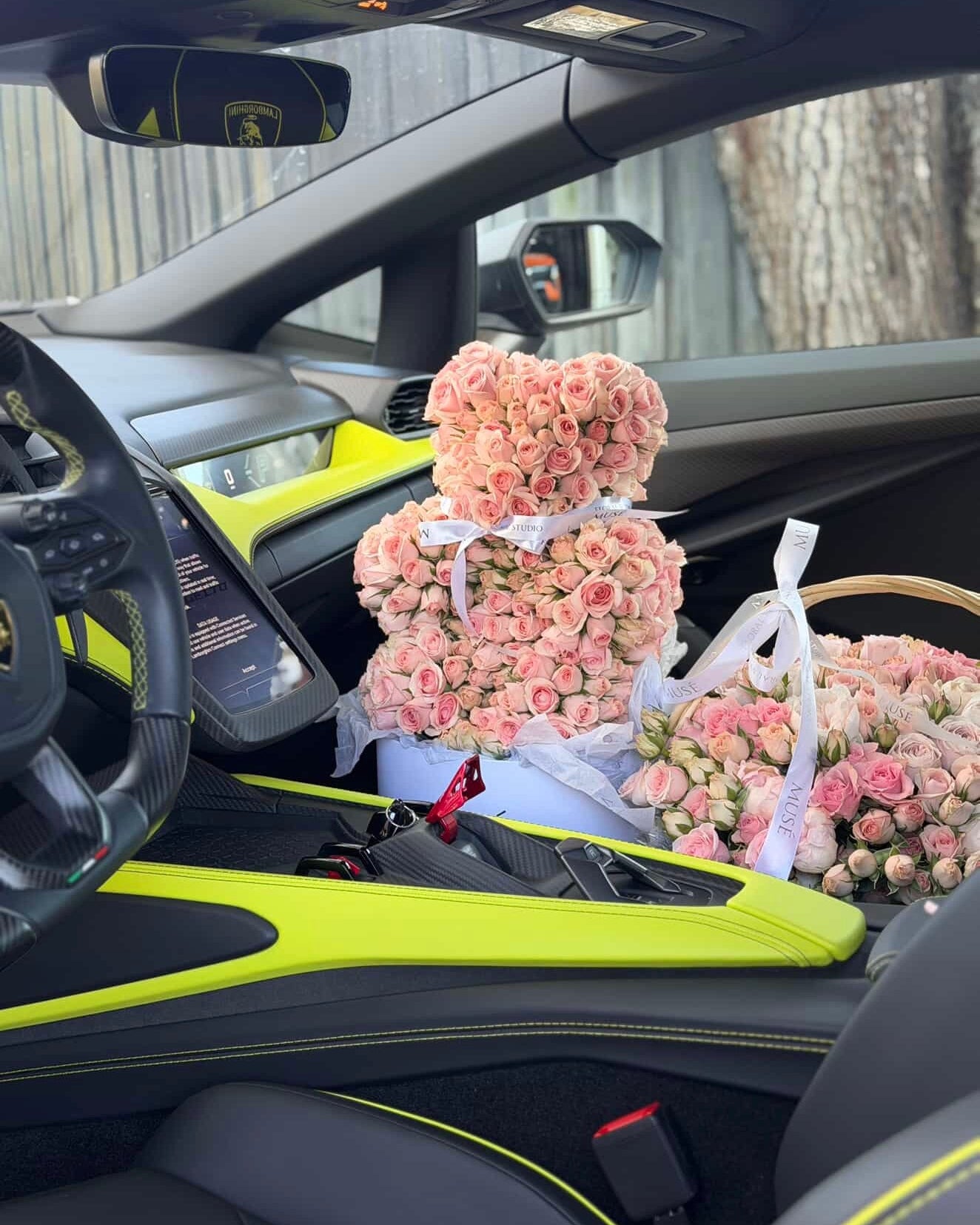 Luxury Light Pink Flower Bear