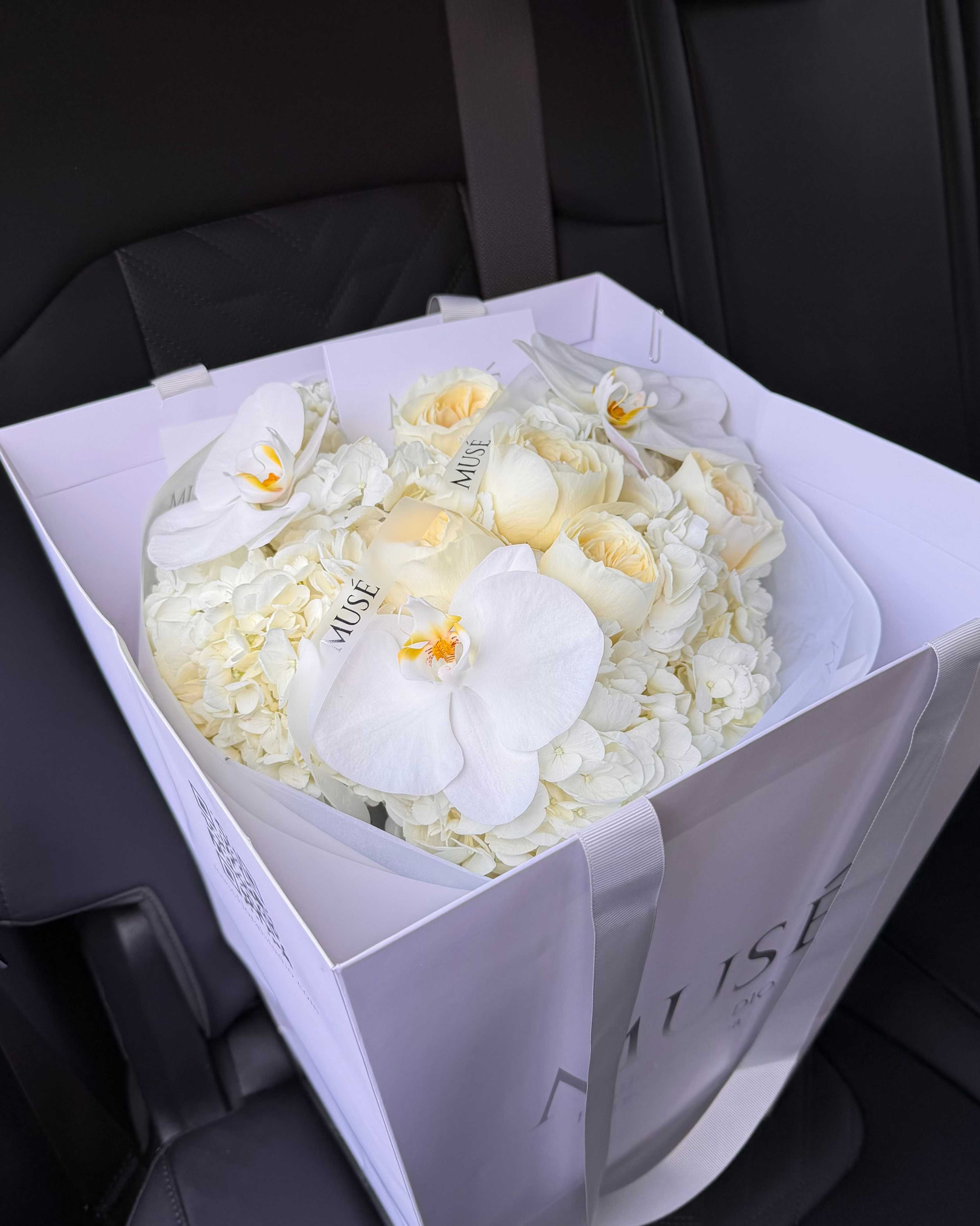 White Pastel Orchids Bouquet