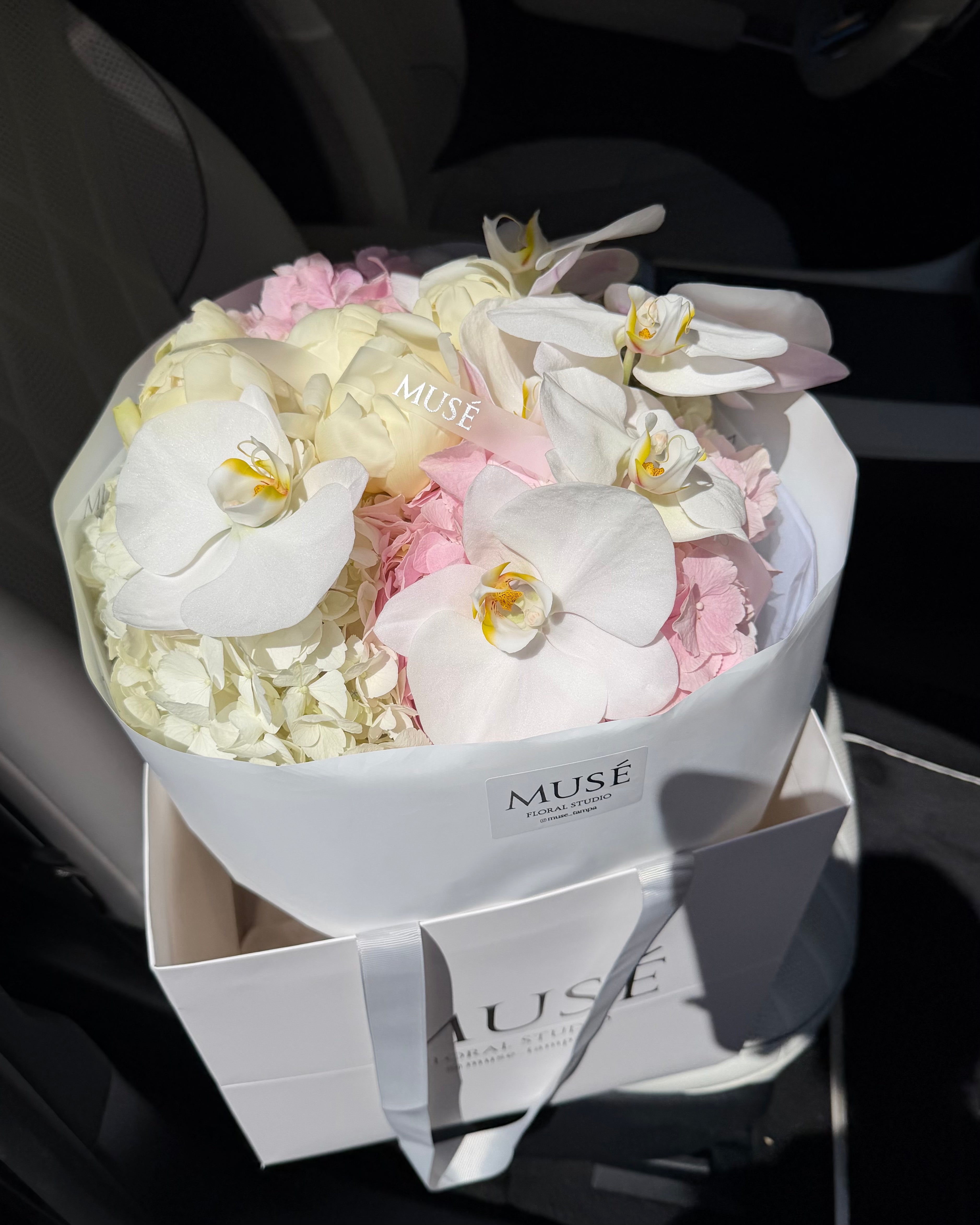 Muse White Peony & Orchid Bouquet