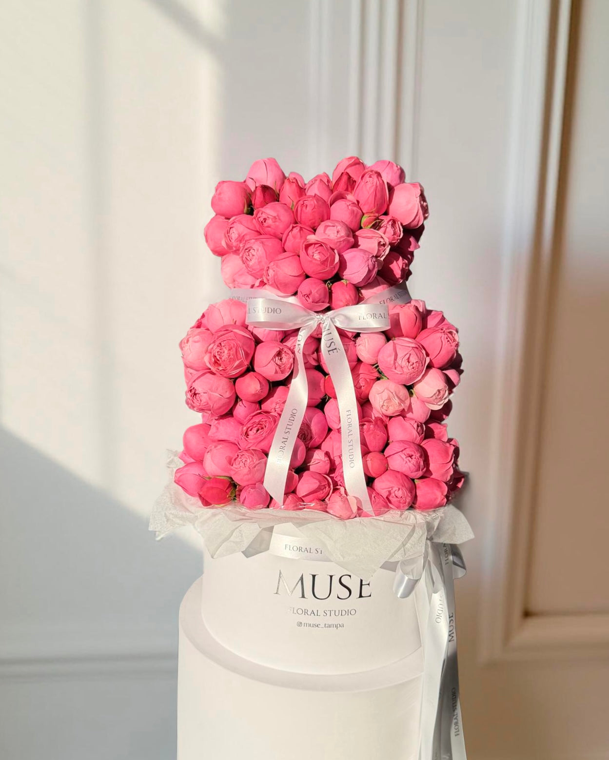 Luxury Pink Flower Bear