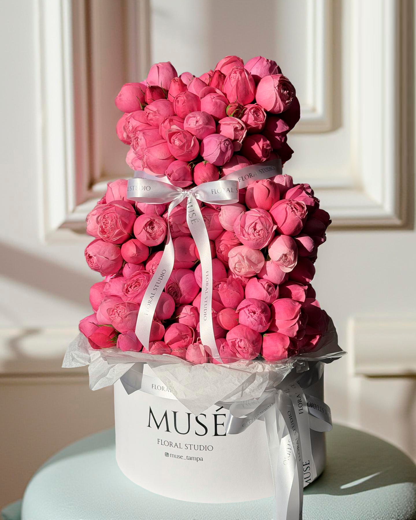 Luxury Pink Flower Bear