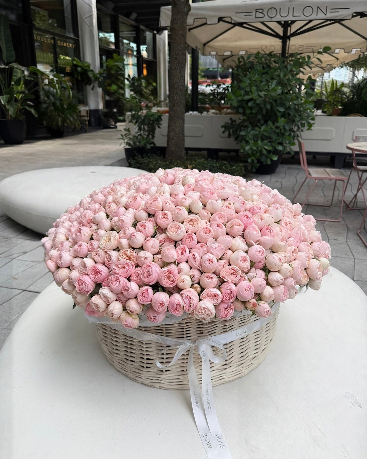 Muse Spray Garden Roses Basket