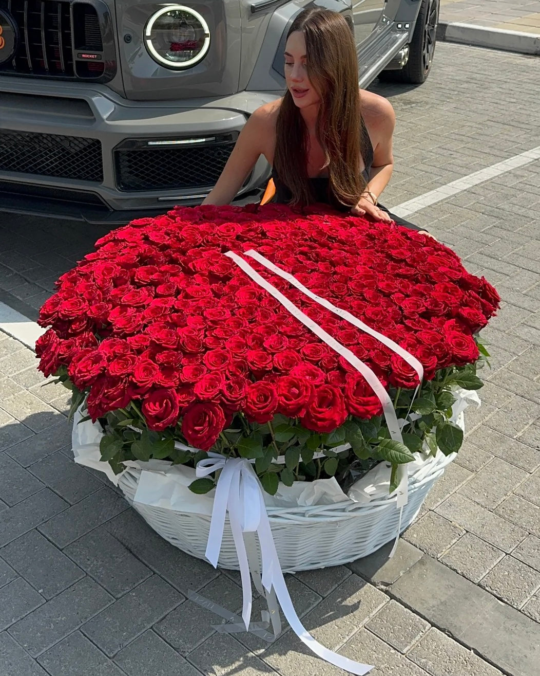 Muse Signature Red Rose Basket