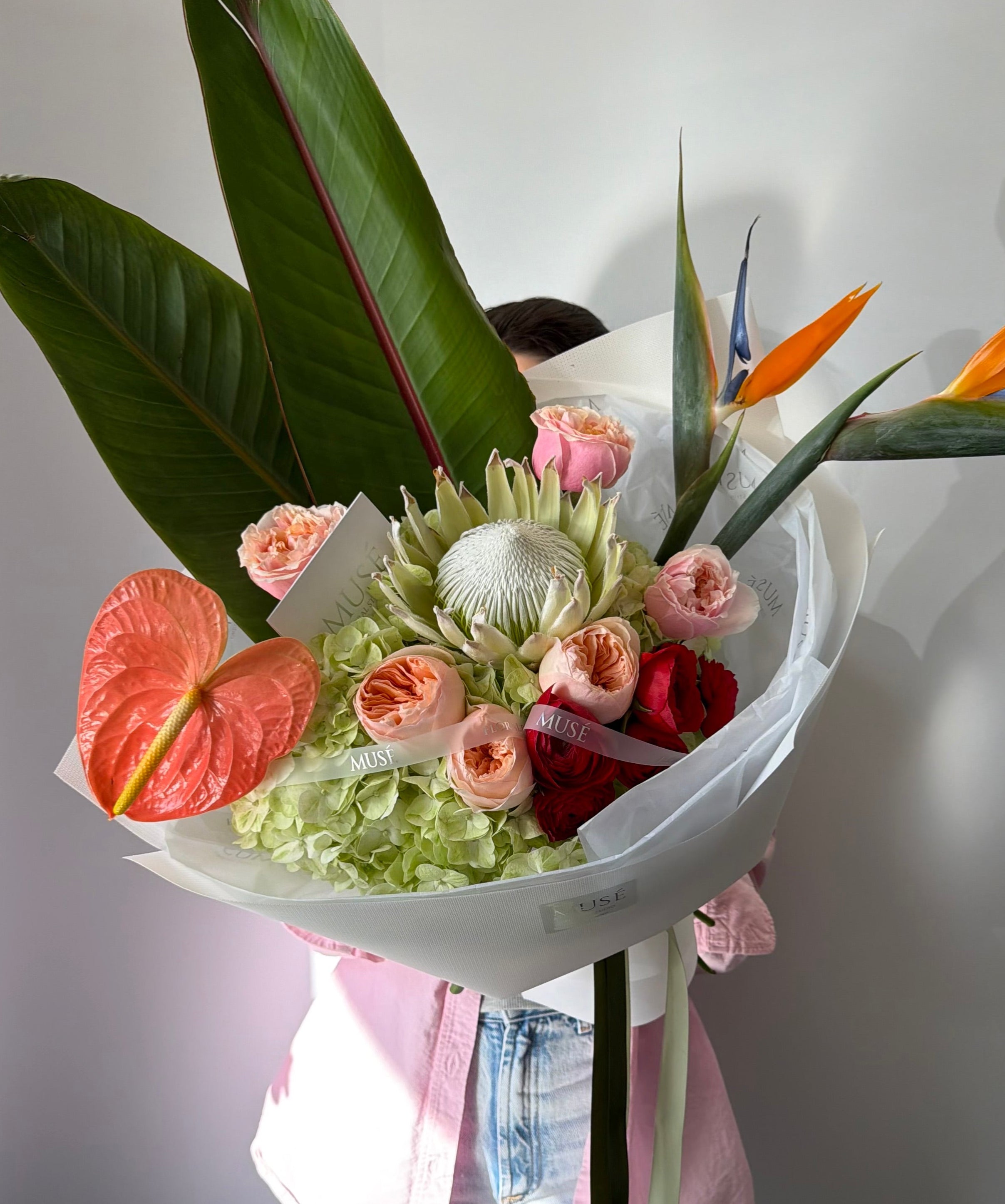 Red Green Tropical Bouquet
