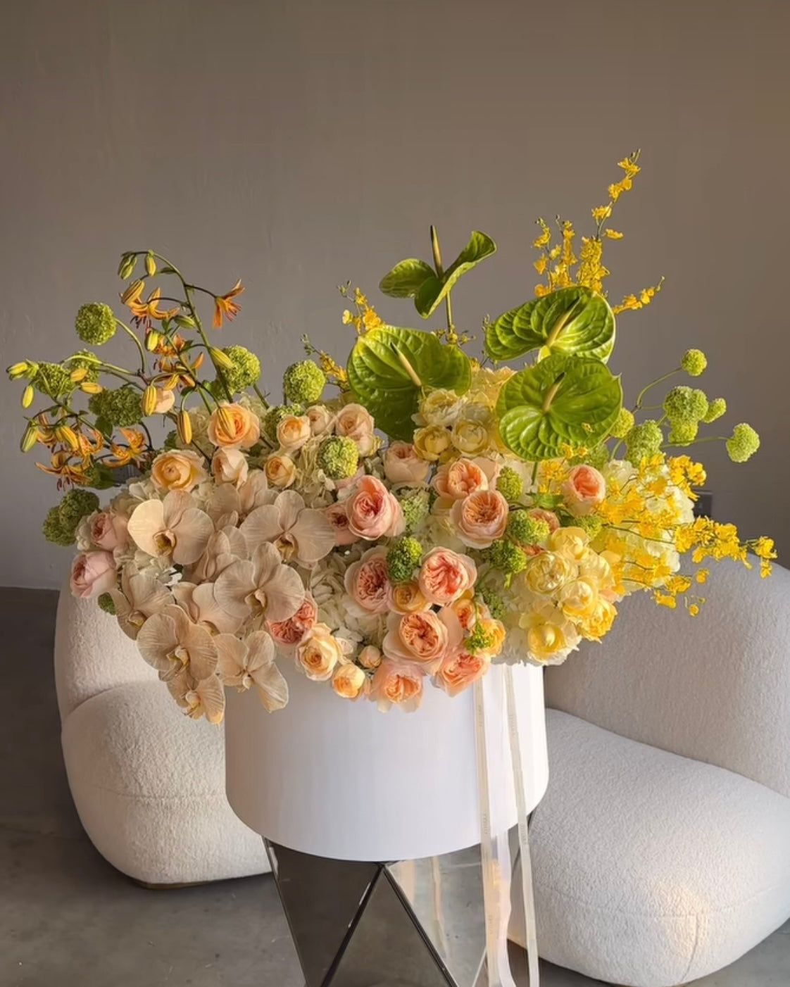 Garden Rose & Orchid Luxury Flower Box