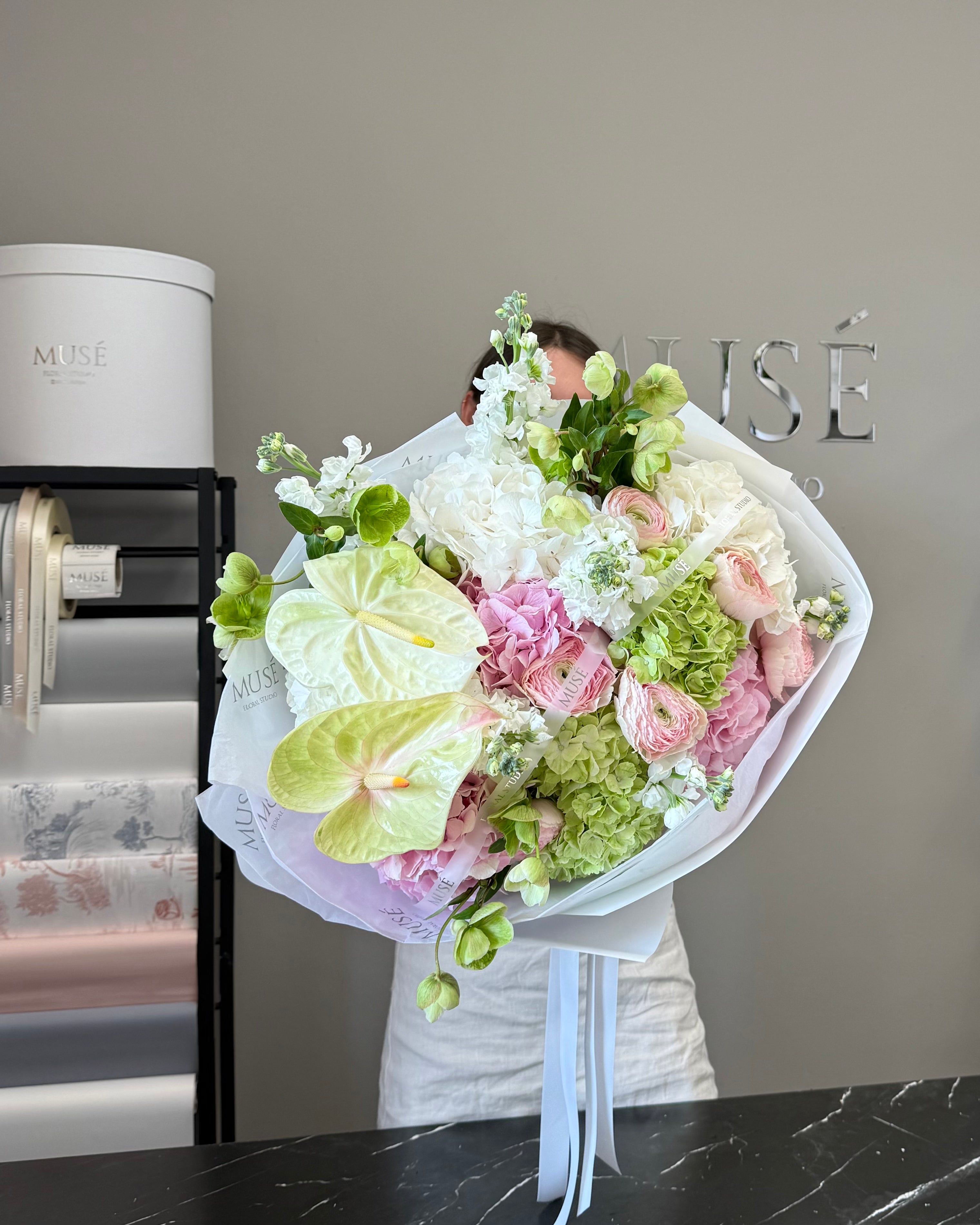 Blush & Green Garden Bouquet