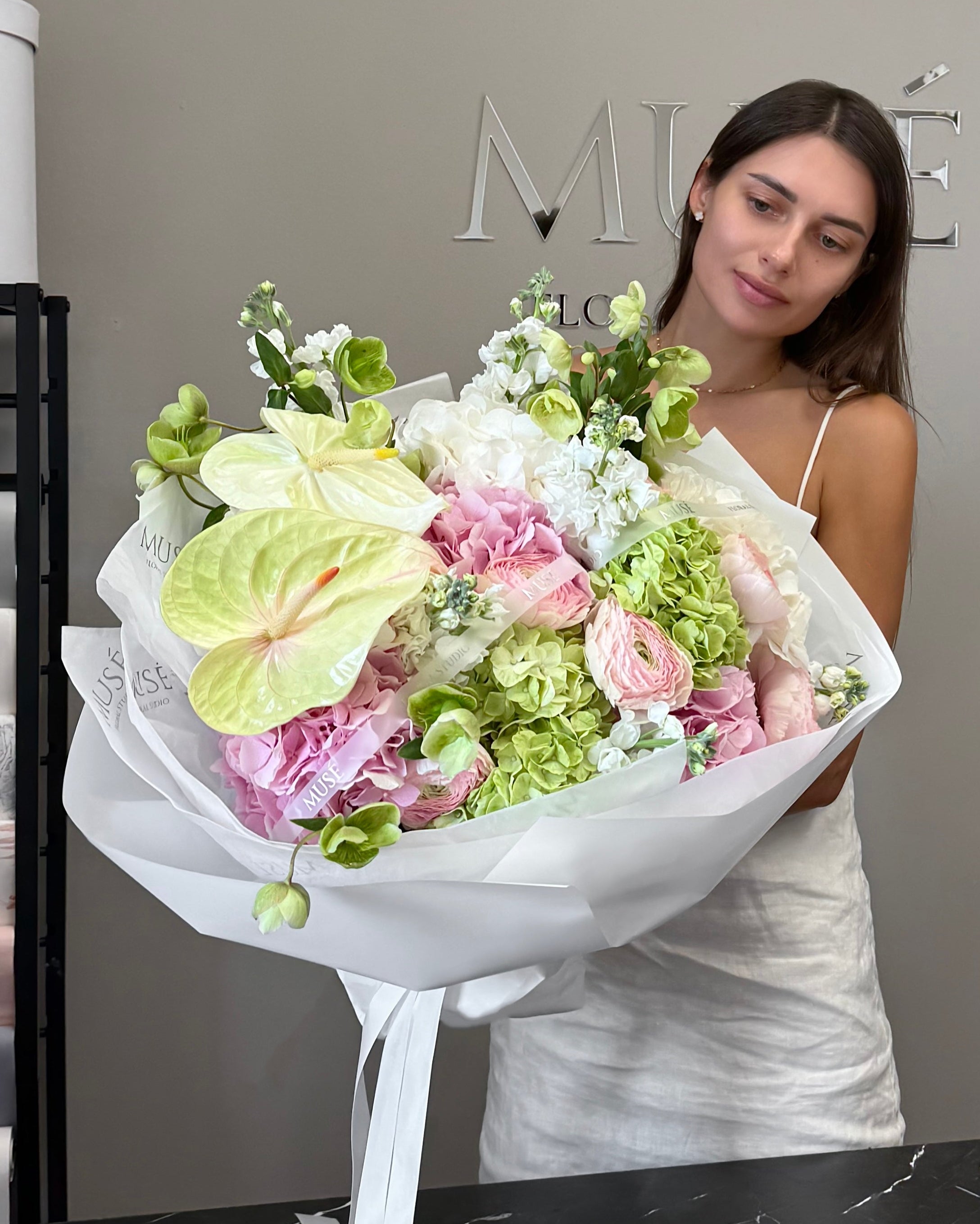 Blush & Green Garden Bouquet