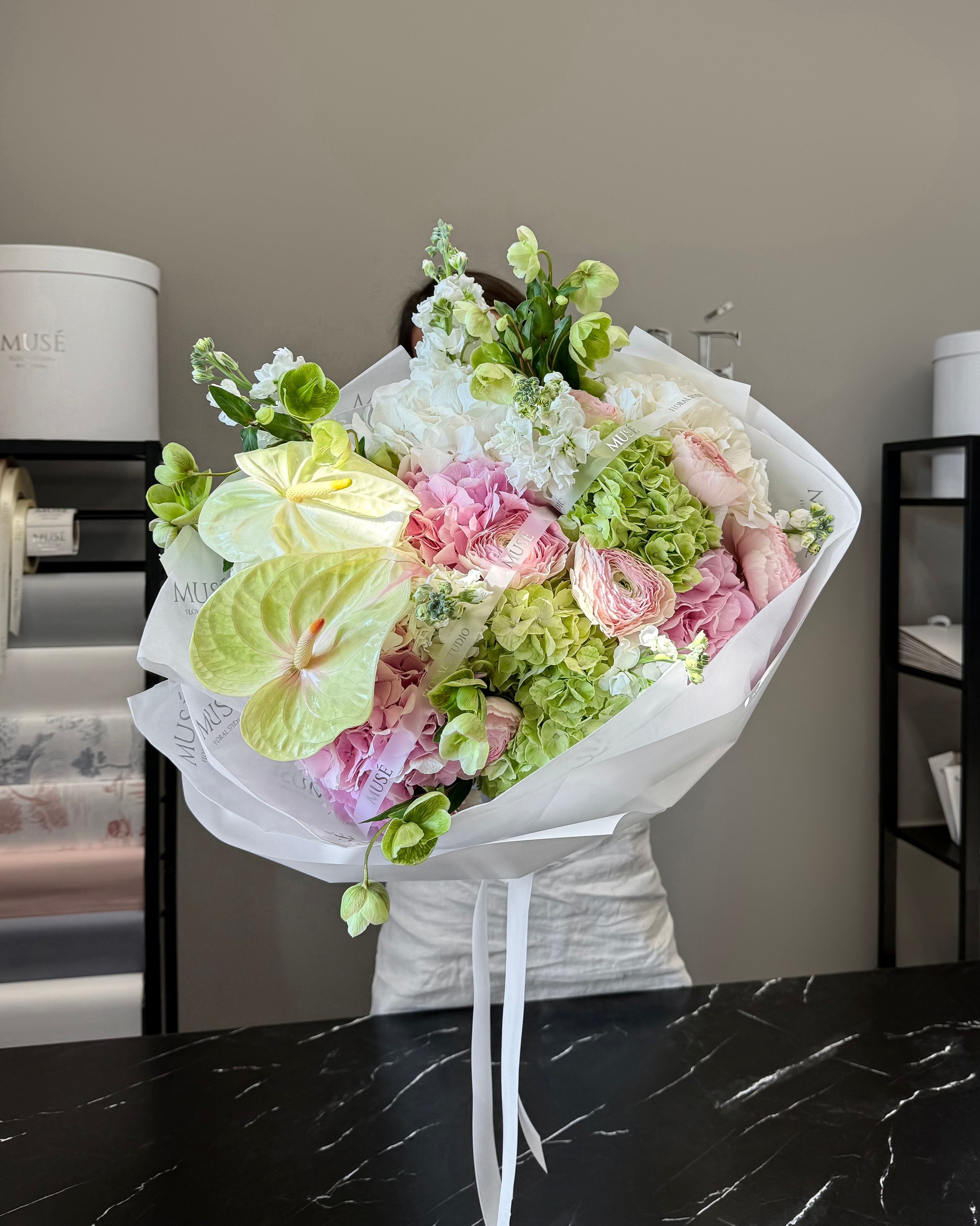Blush & Green Garden Bouquet