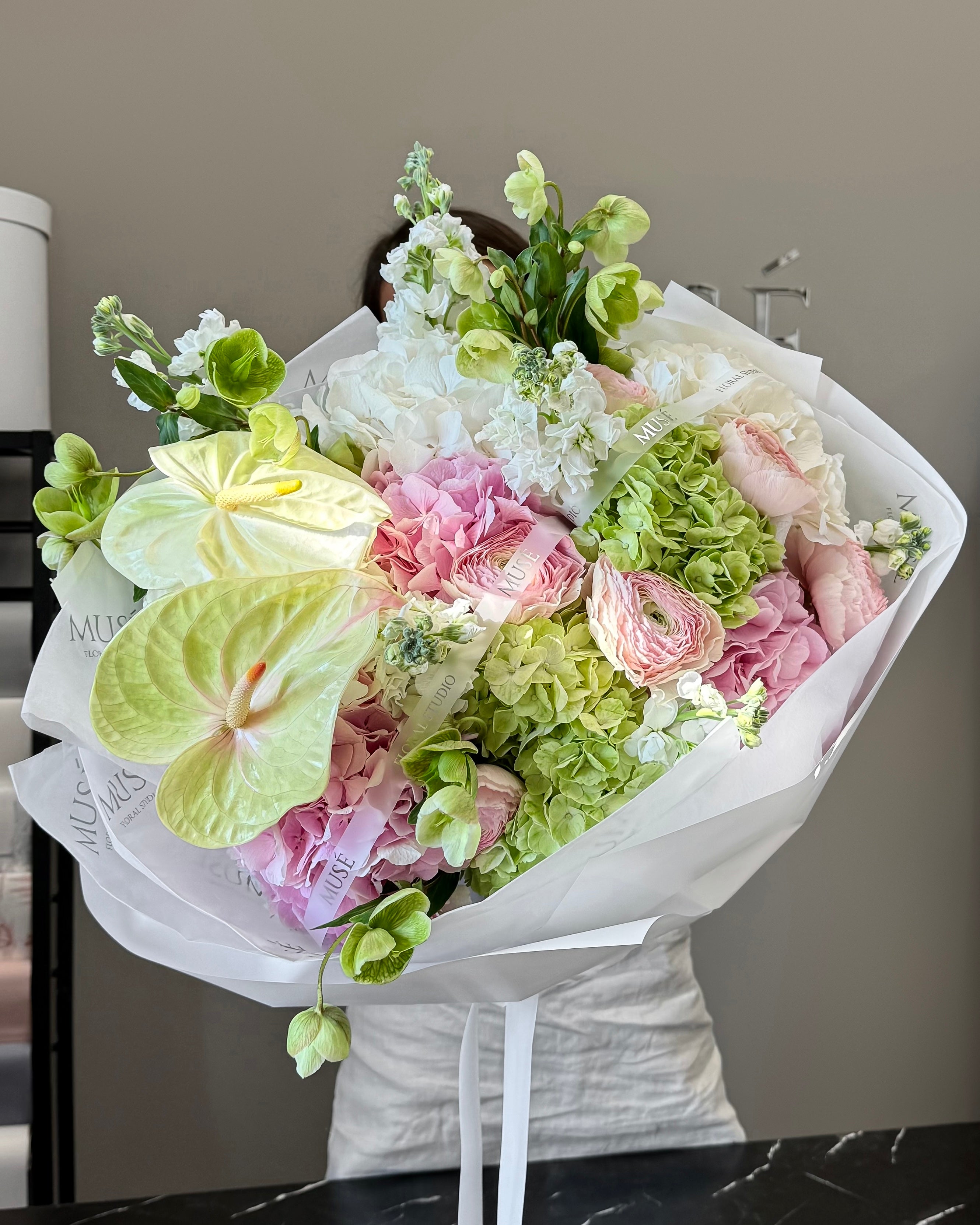 Blush & Green Garden Bouquet