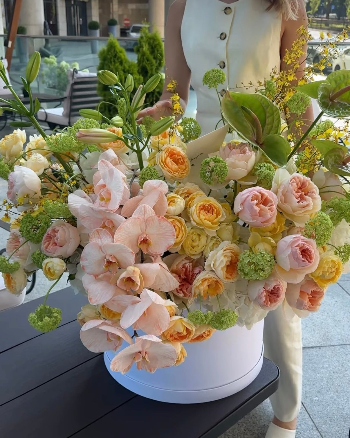 Garden Rose & Orchid Luxury Flower Box
